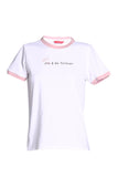 Women's Relaxed Fit Ringer Tee With Embroidery