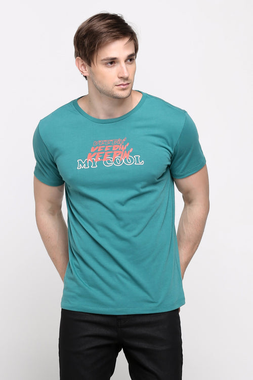 Semi Fit Tee With Special Print Effect