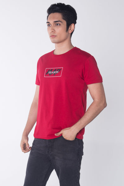 Semi Fit Tee With Special Print Effect