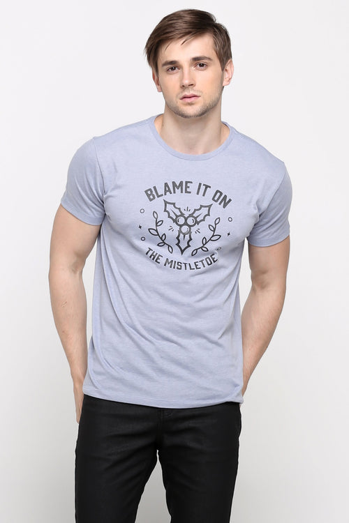 Semi Fit Tee With Graphic Print