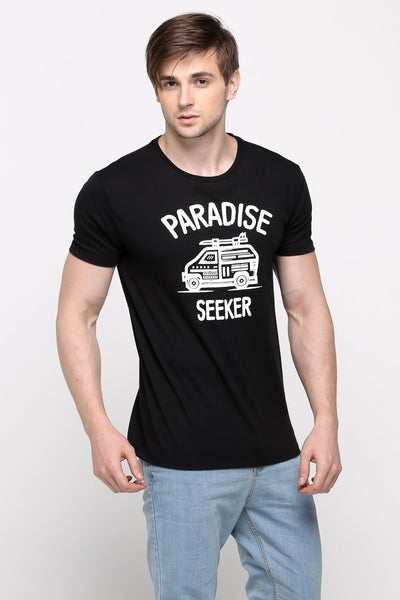 Semi Fit Tee With Graphic Print