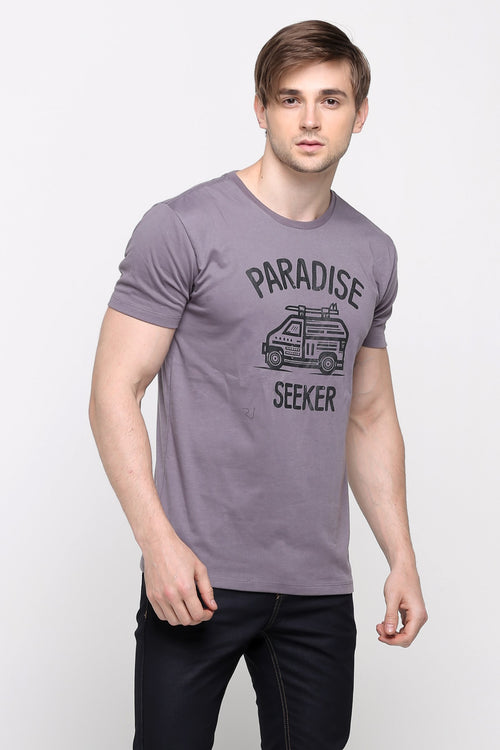 Semi Fit Tee With Graphic Print