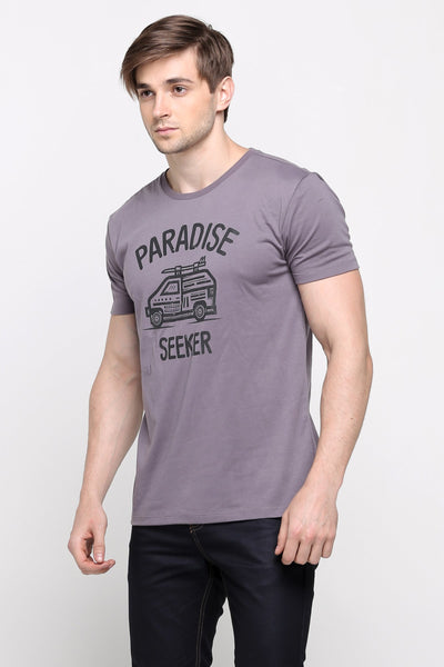 Semi Fit Tee With Graphic Print