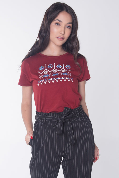 Pumped Up Tees - Boxy Tee With Graphic Print