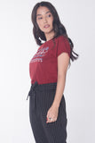 Pumped Up Tees - Boxy Tee With Graphic Print