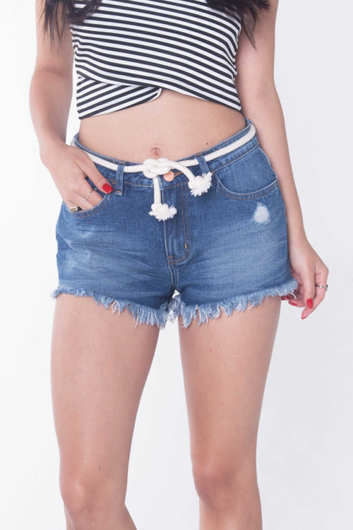 Cheeky Shorts with Rope Belt