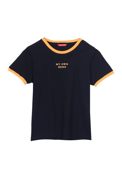 Women's Semi Fit Tee With Embroidery