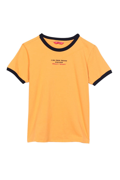 Women's Semi Fit Tee With Embroidery