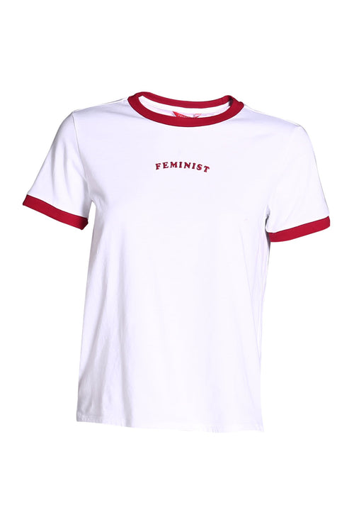 Women's Semi Fit Tee With Embroidery