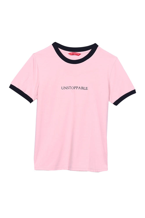 Women's Semi Fit Tee With Embroidery