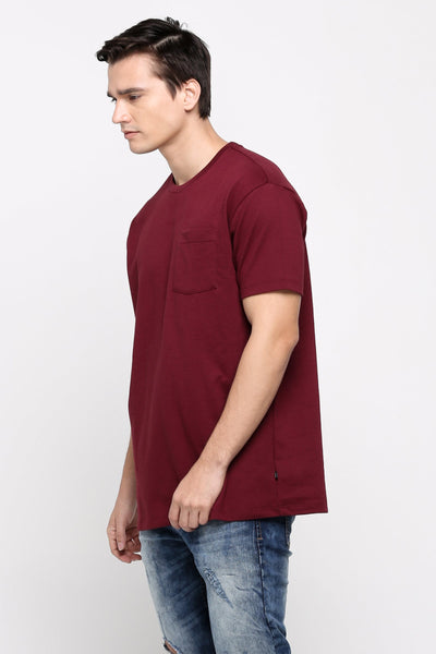 Semi Fit Tee With Pocket Detail