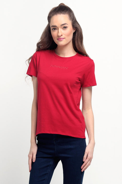 Penshoppe Old School - Relaxed Fit Tee With Embroidery