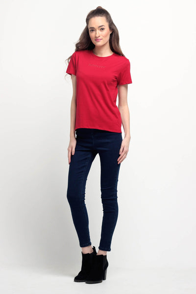 Penshoppe Old School - Relaxed Fit Tee With Embroidery