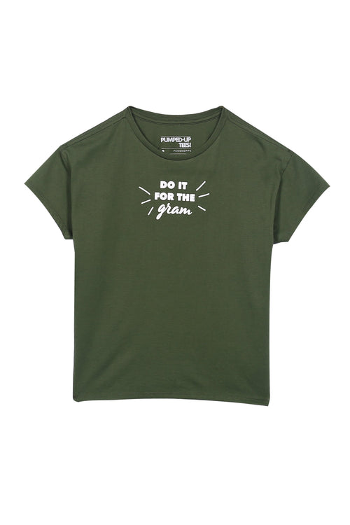 Pumped Up Tees - Women's Boxy Fit Tee With Graphic Print