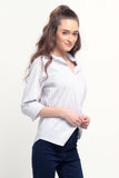 Long Sleeved Regular Fit Button-Down Poplin Shirt