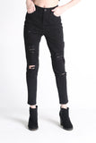 Super High Waist Jeans With Ripped Detail