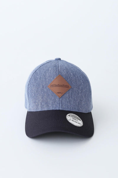 Men's Varsity Baseball Cap With Leather Patch