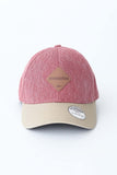 Men's Varsity Baseball Cap With Leather Patch