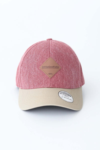 Men's Varsity Baseball Cap With Leather Patch