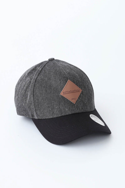Men's Varsity Baseball Cap With Leather Patch