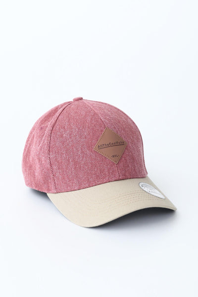Men's Varsity Baseball Cap With Leather Patch
