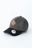 Men's Varsity Baseball Cap With Leather Patch