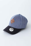 Men's Varsity Baseball Cap With Leather Patch