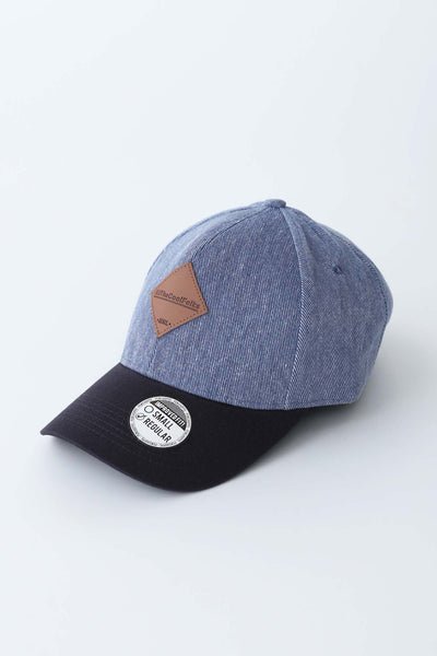 Men's Varsity Baseball Cap With Leather Patch
