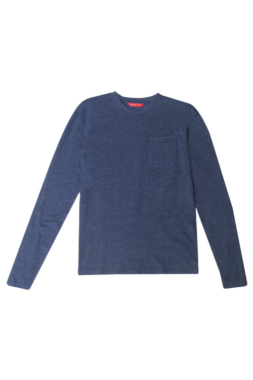 Semi Fit Long Sleeves Tee With Pocket Detail