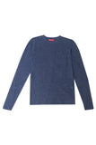 Semi Fit Long Sleeves Tee With Pocket Detail