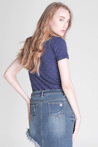 Semi Fit Polo Shirt With All-Over Print