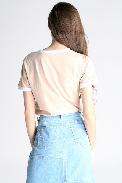 Semi Fit Tee With Embroidery