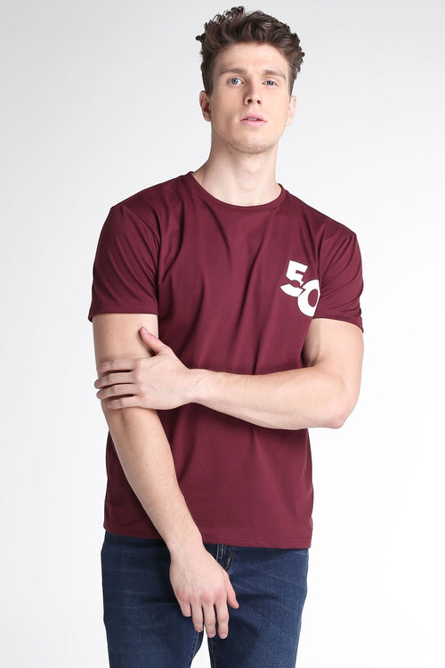 Semi Fit Tee With Graphic Print