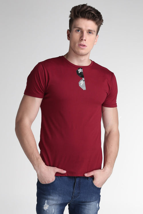 Semi Fit Tee With Graphic Print
