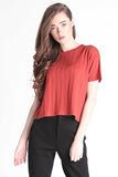 Eyelet Textured Boxy Tee