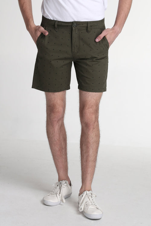 Modern Fit Chino Shorts With All-Over Print