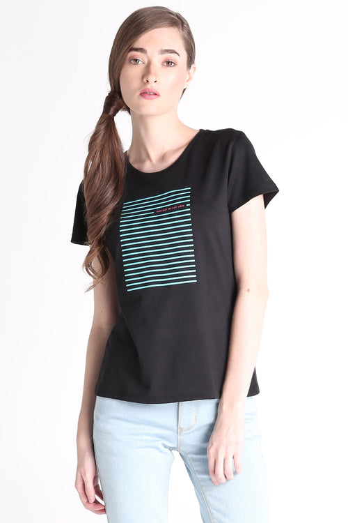 Relaxed Fit Tee With Graphic Print