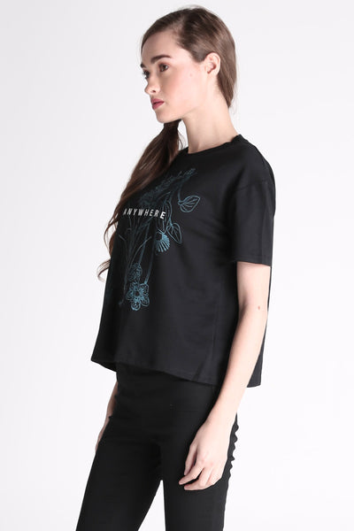 Relaxed Fit Tee With Graphic Print