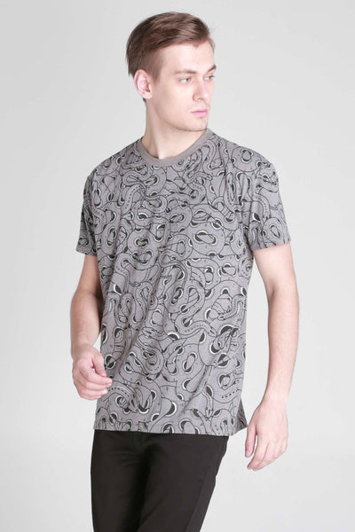 Relaxed Fit Tee With All-Over Print