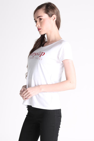 Semi Fit Tee With Graphic Print