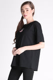 Boyfriend Fit Tee With Embroidery