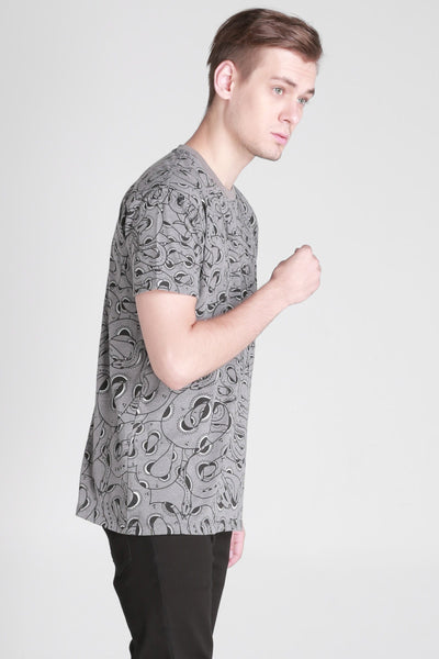 Relaxed Fit Tee With All-Over Print