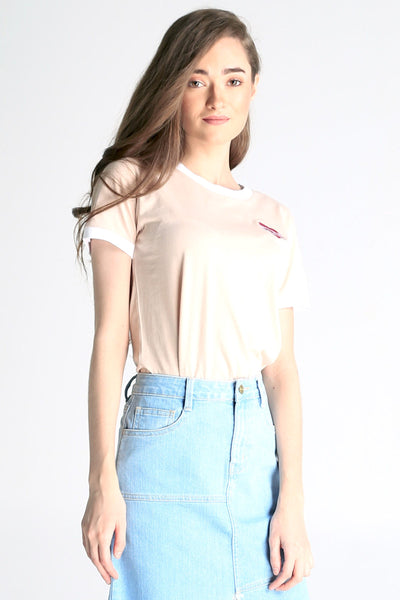 Semi Fit Tee With Embroidery