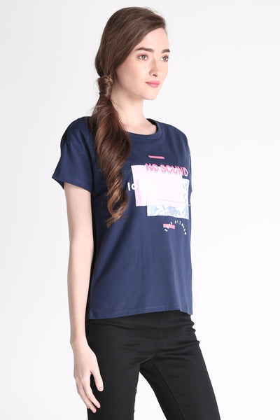 Relaxed Fit Tee With Graphic Print