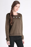 Relaxed Fit Pullover With Embroidery
