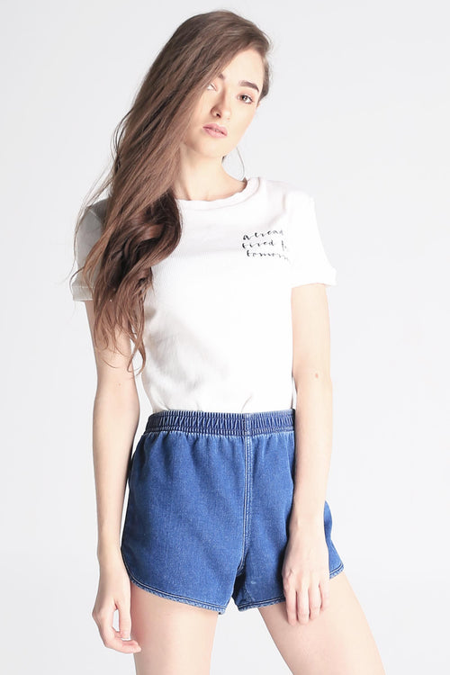 Boxy Tee With Embroidery
