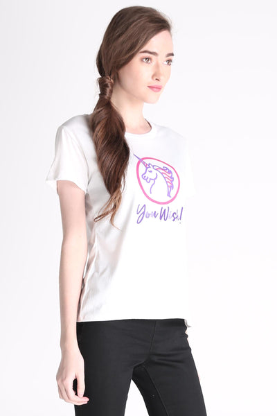 Semi Fit Tee With Graphic Print