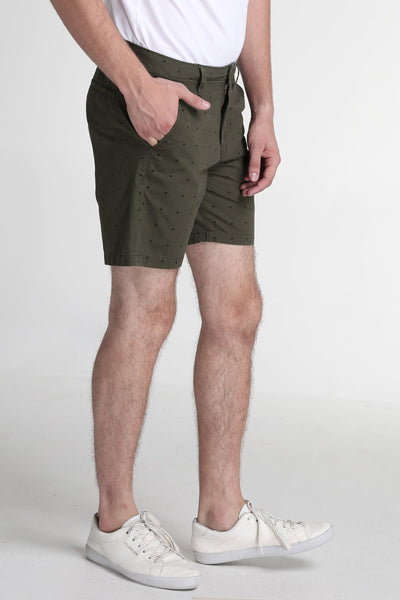 Modern Fit Chino Shorts With All-Over Print