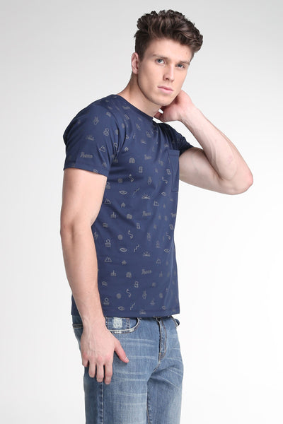Semi Fit Tee With Pocket Detail