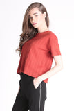 Eyelet Textured Boxy Tee